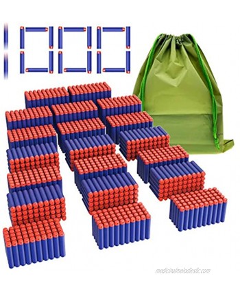 Coodoo Compatible Darts 1100 PCS Refill Pack Bullets for Nerf Guns N-Strike Elite Series Blasters Toys for Nerf Party Blue with Storage Bag