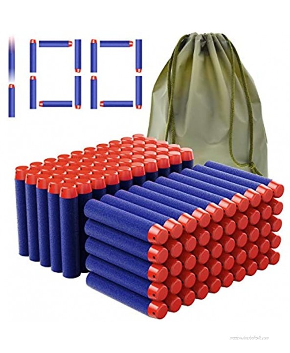 Coodoo Compatible Darts 200 PCS Refill Pack Bullets for Nerf Guns N-Strike Elite Series Blasters Toys for Nerf Party with Storage Bag
