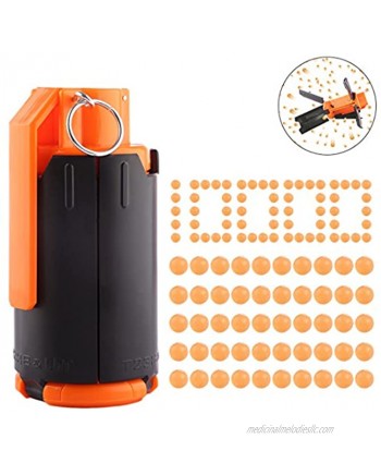 FenglinTech Tactical Plastic CS Grenade with 10,000PCS Hardened Crystal Water Beads Bullet Orange