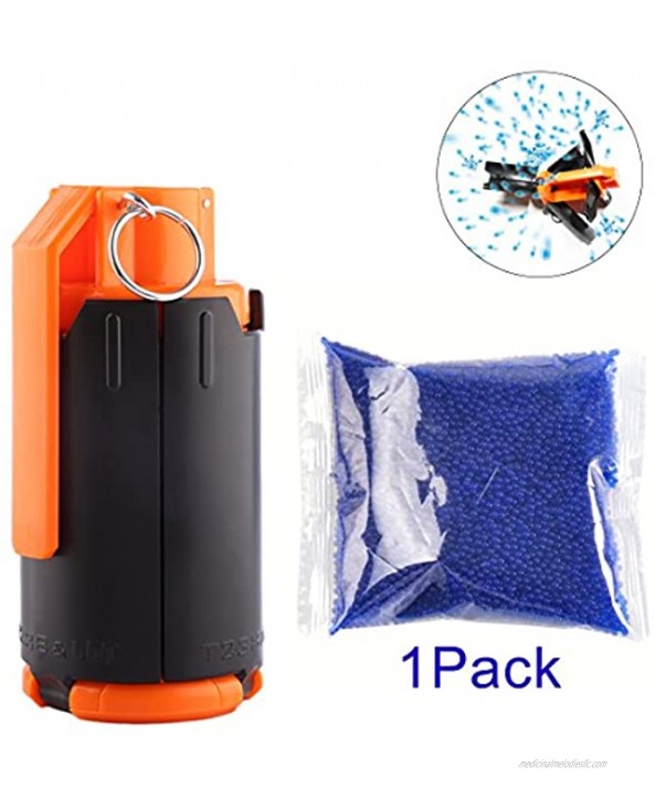 FenglinTech Tactical Plastic CS Grenade with 10,000PCS Hardened Crystal Water Beads Bullet Blue