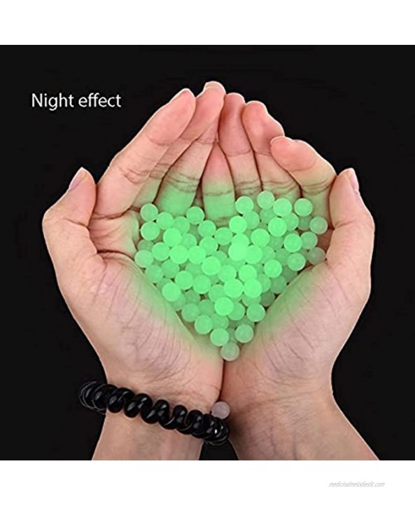 JIYUJIAHUA Water Balls Beads Refill Ammo 2 Pack–3000 Per Pack– Gel Balls Bullets Made for Gel Blasters Eco Friendly Glow-in-The-Dark Non-Toxic Water-Based Gel Balls BulletFluorescence 7-8mm