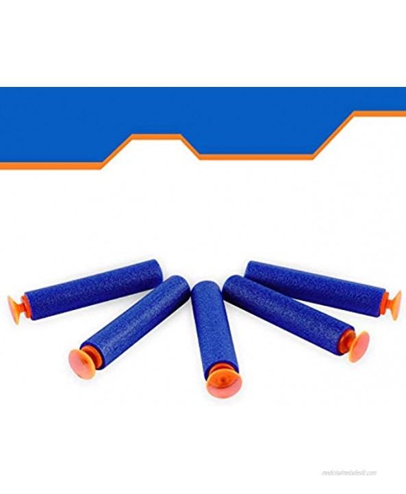 Metatze 100Pcs Foam Suction Darts Compatible for N-Strike Series Toy Foam Blasters Refill Bullets for Boys Girls Family Party Blue