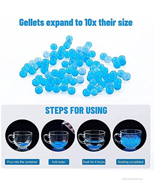 N W 40000 Pcs Gel Blaster Gellets Refill Ammo 7-8mm Water Bullets Beads Made for Gel Blasters Eco Friendly Non-Toxic Water Based Gel Balls Bullet Blue,Orange