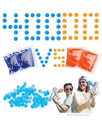 N\W 40000 Pcs Gel Blaster Gellets Refill Ammo 7-8mm Water Bullets Beads Made for Gel Blasters Eco Friendly Non-Toxic Water Based Gel Balls Bullet Blue,Orange