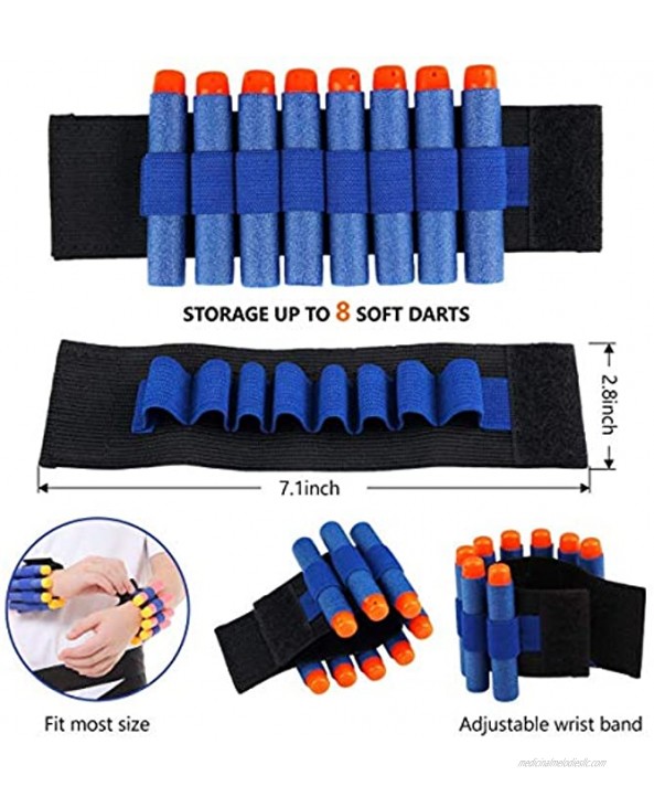 POKONBOY 1200 Pack Refill Darts and 20 Pack Wristbands Compatible with Nerf Guns Refill Bullet Darts Foam Darts Compatible with Nerf Guns N-Strike Elite Series Blaster Toy Guns KidsStorage Bag Inclu