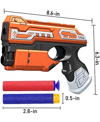 POKONBOY 2 Pack Blaster Guns Toy Guns for Boys Girls Foam Dart Guns with 60 PCS Refill Bullets Hand Gun Toys for Kids 3+ Birthday