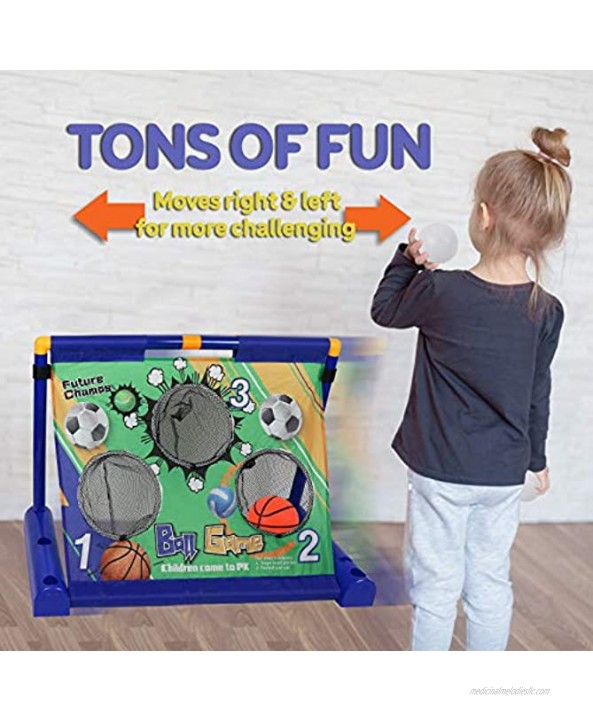 TeganPlay Football Toss Game Aiming Target Electronic Moving Mini Basketball Soccer Aiming Cornhole for Kids and Toddlers
