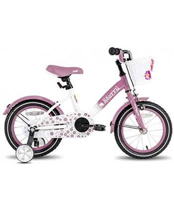 JOYSTAR Starry Kids Bike for Ages 3-9 Years Girls with Hand Brake and Basket 14 16 18 Inch Princess Bikes Bicycles with Training Wheels and Fenders Children Bicycle