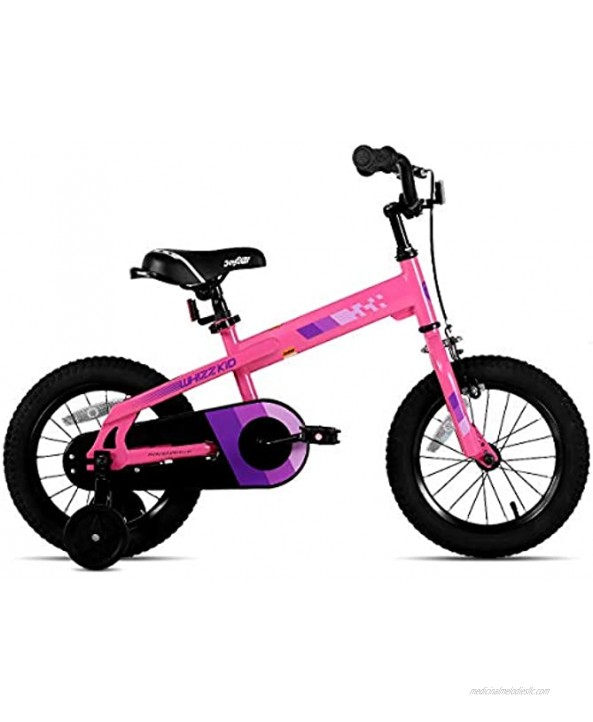 JOYSTAR Whizz Kids Bike with Training Wheels for Ages 2-9 Years Old Boys and Girls 12 14 16 18 Toddler Bike with Handbrake for Children Blue Pink Silver Beige White
