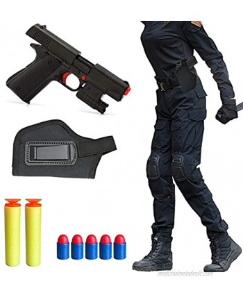 Alisaso Colt 1911 Kid Toy Gun with Soft Bullets Ejecting Magazine with Black Holster Style of M1911 Toy Guns for Boys Pistol with Foam Play,Fun Outdoor Game of an M1911A1 Colt 45 Dart Guns,Black