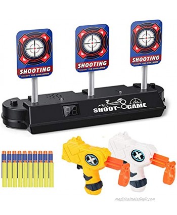 Digital Shooting Target Outdoors Family Entertainment Gun Game Kids Toy Movable Electronic Shooting Targets with Track,Auto Reset and Scoring Moving and Static Modes Ideal Gift Toy for Kids