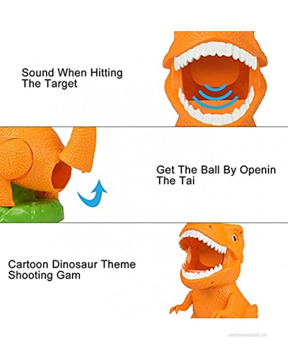 OYEL Dinosaur Shooting Games Toy: 2 Foam Ball Popper Air Toy Gun | Dinosaur Shooting Target with LCD Score Record & Sound | 36 Foam Balls | Electronic Target Practice Toy for 5+ Years Old Gift Toys