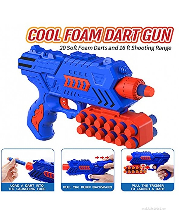 Shooting Game Toy for Age 5 6 7 8 9 10+ Years Old Kids Boys Digital Shooting Targets with Foam Dart Toy Gun Electronic Scoring Board Games for Kid Ideal Gift Compatible with Nerf Toy Gun