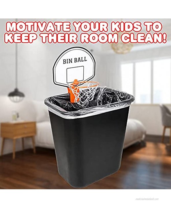 ArtCreativity Trash Can Basketball Set Includes Clip-On Hoop with Backboard Inflatable Ball and Pump Fun Indoor Basketball Hoop for Kids Office Toys for Adults Great Birthday Gift Idea