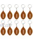 Dasunny 10PCS Soft Coffee Rugby Football Keychains for Party Favors 10PCS