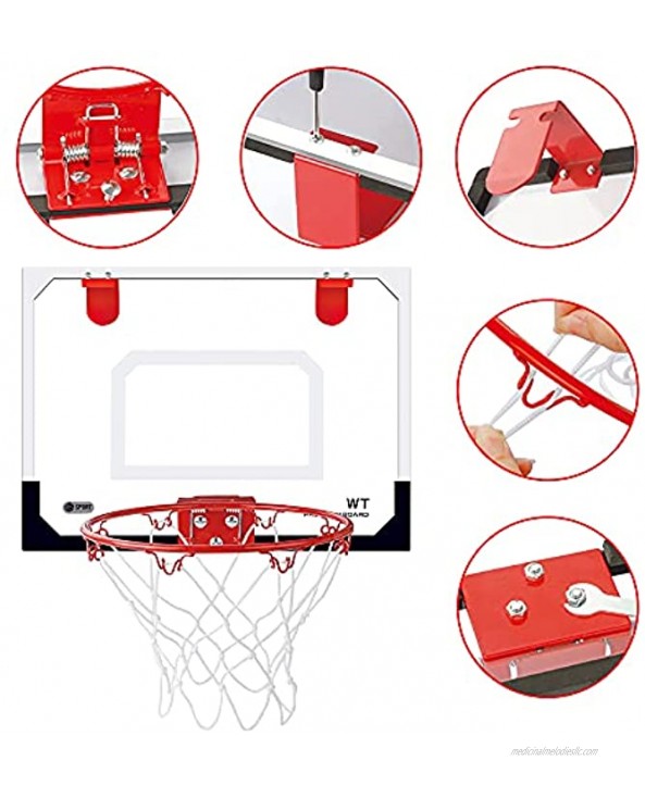 deAO Basketball Hoop Game with Ball Pump and Two Basketballs Great Indoor Outdoor Fun