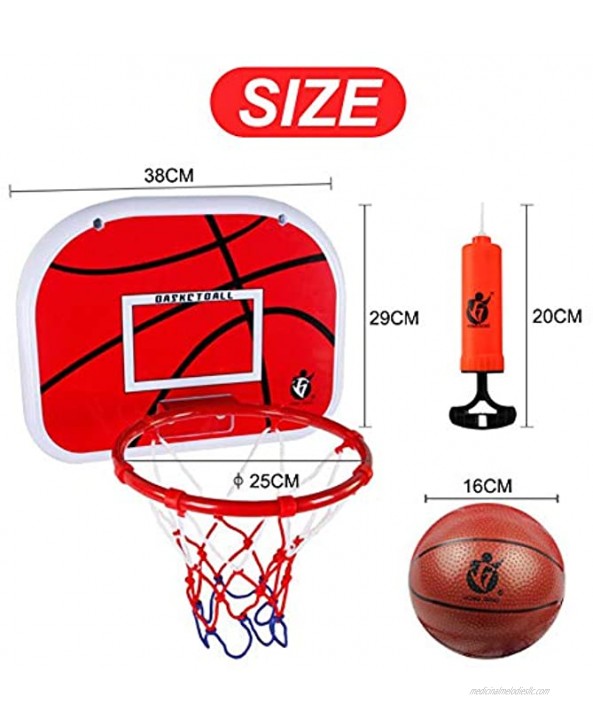 Dreamon Basketball Hoop for Kids,Wall Mounted with Net Ball and Pump Portable Indoor Outdoor Sport Toys for Kids