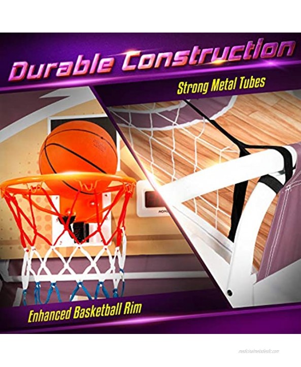 E-JET SPORT Arcade Basketball Games Electronic Basketball Games Online Battle & Challenge Shoot Hoops Dual Shot Purple