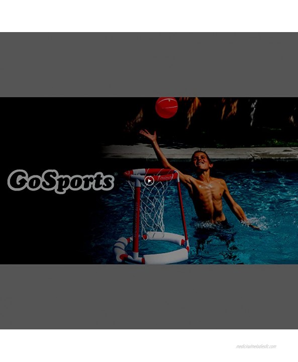 GoSports Splash Hoop 360 Floating Pool Basketball Game | Includes Hoop 2 Balls and Pump