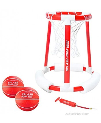 GoSports Splash Hoop 360 Floating Pool Basketball Game | Includes Hoop 2 Balls and Pump