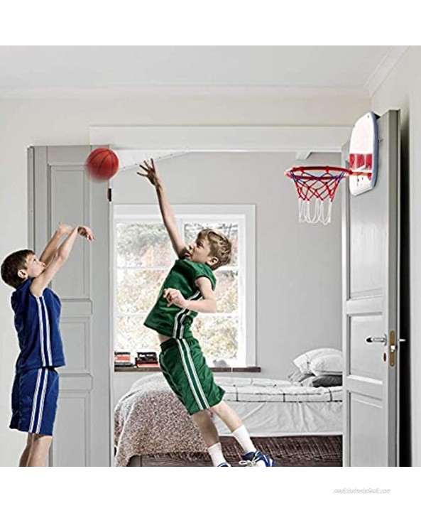 jerryvon Indoor Mini Basketball Hoop with Ball Set for Kids and Teens Portable Sport Toys for Door Baby Fence Toddlers Boys Girls Party Family Game Christmas Birthday Gifts