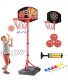KAMDHENU Basketball Hoop Kids Toy Basketball Hoop with Darts Target 2 in 1 with Height-Adjustable 3.2ft-6.2ft Portable Basketball Hoop Indoor and Outdoor Activities for Kids Age 3-8