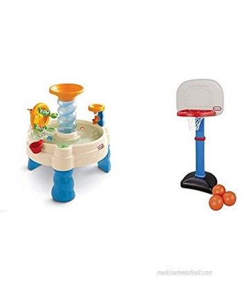 Little Tikes Spiralin’ Seas Waterpark Water Table & Easy Score Basketball Set Blue 3 Balls  Exclusive