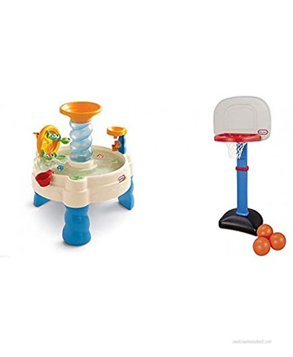 Little Tikes Spiralin’ Seas Waterpark Water Table & Easy Score Basketball Set Blue 3 Balls Exclusive