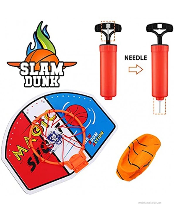 Magic Shot Mini Basketball Hoop Set with Ball and Pump Bulk Kids Party Favors 6 Pack