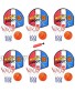 Magic Shot Mini Basketball Hoop Set with Ball and Pump Bulk Kids Party Favors 6 Pack