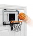Majik Buzzer Beater Over The Door Hanging Mini Basketball Hoop for Indoor Play Automatic LED Scoring Pro-Style Backboard Breakaway Rim Comes with Ball and Air Pump