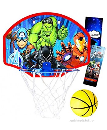 Marvel Shop Avengers Basketball Hoop Avengers Activity Set Marvel Avengers Toys Bundle with Avengers Basketball Goal Avengers Stickers and Superhero Door Hanger