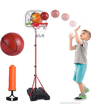 Mcudia Kids Basketball Hoop Sets for Girls and Boys Ages 4 8 Outdoor Adjustable Toddler Basketball Hoop Indoor for Baby Infant 1 3 Years Small Basketball Hoop with Ball for Bedroom Office Game