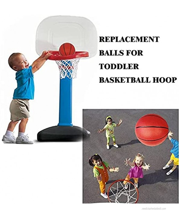 MICROFIRE 6 inches Toddler Mini Basketball for Kids Pool Basketball Small Replacement Inflatable Toy Basketball Ball Set for Hoop 2 pcs of 6 inch Balls and 1 Pump