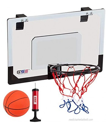 Over-The-Door Pro Basketball Hoop Backboard System with Basketball & Pump for Home & Office
