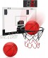 PELLOR Mini Basketball Hoop Set with Electronic Score Record and Sounds Indoor Basketball Hoop Suit Over The Door with 2 Balls Hand Pump Basketball Backboard Toy Gifts for Kids Boys Teens and Adults