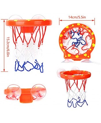 SEISSO Basketball Hoop Balls Playset for Boys Girls Slam Dunk Bathroom Toilet Office Bathtub Shooting Game Bath Toy for Kids 3 Balls Included