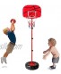 Toddler Basketball Hoop Stand Wall 2-in-1 Basketball Set Kids Portable Height-Adjustable Basketball Goal Toy with Ball Pump Indooll Sets Toy with Ball Pump Indoor and Outdoor Fun Toys 2+ Years Old