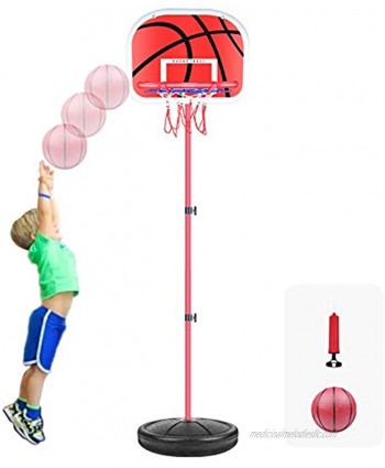 Voohek Basketball Hoop for Kids Outdoor Play Equipment Basketball Goal Mini Basketball Hoop Indoor Height-Adjustable 2.62-5.74 ft Teen Gifts for Toddler Boys Girls