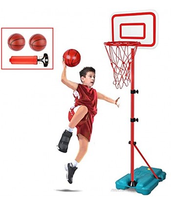 YAOASEN Kids Basketball Hoop Stand Adjustable Height 2.9 FT -6.2 FT Indoor Basketball Hoop Outdoor Toys Outside Backyard Games Mini Hoop Basketball Goal Gifts for Boys Girls Childs Age 3 4 5 6 7 8