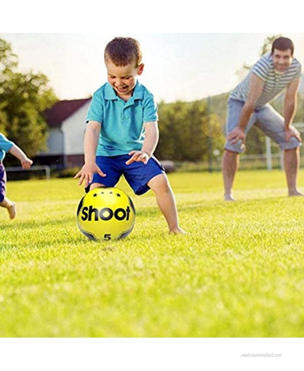 BTSRPU Football Sports Play Ball Toy PVC Shooting Football Football Toy Inflatable Ball Toy Eye-catching Durable Water Toy.Yellow