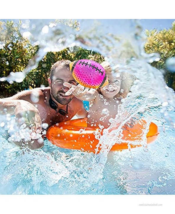 Centel Rainbow Toy Football for Beach Game 9 inch Water Pool Football Waterproof for Swimming Outdoor Sports and Beach Toy for Kids and Adult