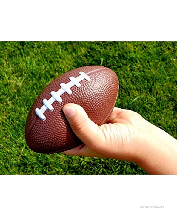 Foam Ball Toy Football The Perfect Sports Toy for Party Supplies Mini Football for Kids. 3-Pack One Each of Color. Foamballs are 4.75 x 3