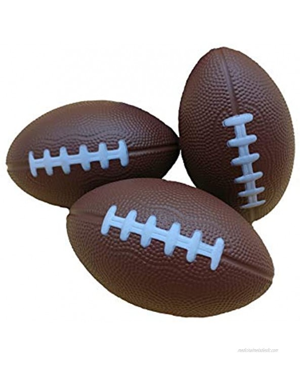 Foam Ball Toy Football The Perfect Sports Toy for Party Supplies Mini Football for Kids. 3-Pack One Each of Color. Foamballs are 4.75 x 3
