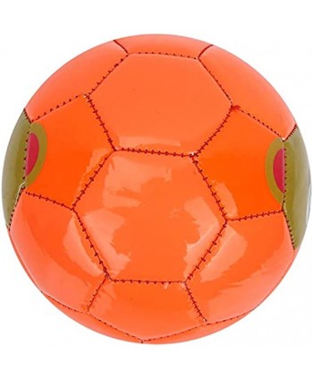 Kuuleyn Kids Football PVC Soccer Ball Size 2 Orange Exercise Sport Football with Bear Pattern Fits for Outdoor Children Sports Equipment