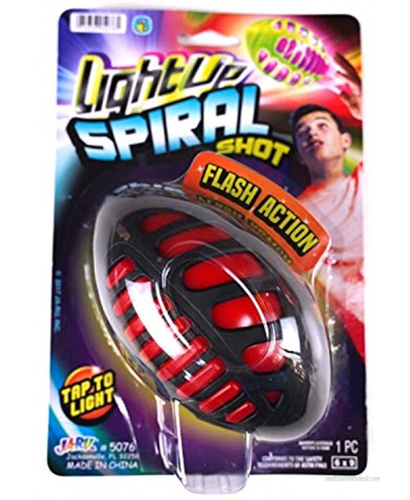 Light Up Spiral Shot Flash Action Football 2 Pack Random Assorted and 2 GosuToys Stickers