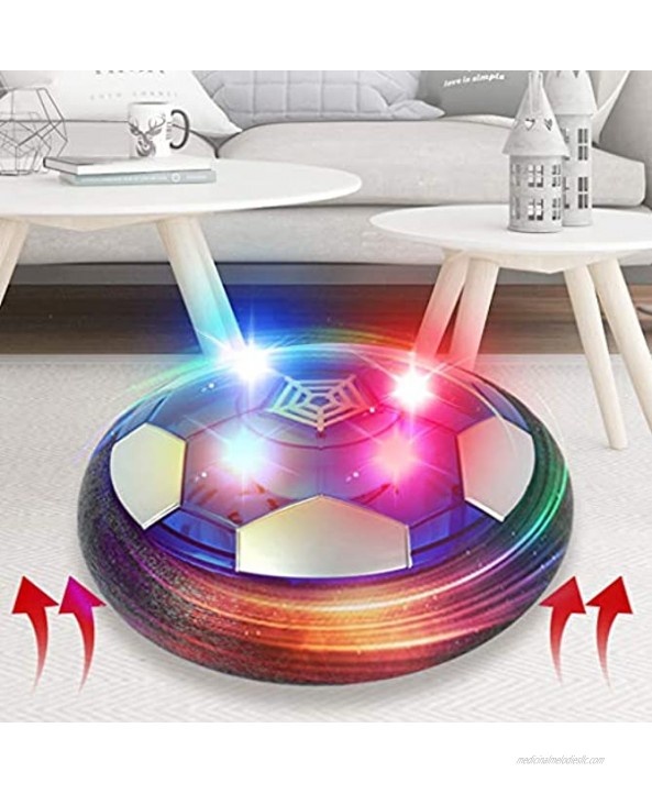 LIULAOHAN Electric Universal Air Cushion Indoor Training Football Electric Air Suspension Children's Football with LED Colorful Lights for Children's Indoor and Outdoor Toys