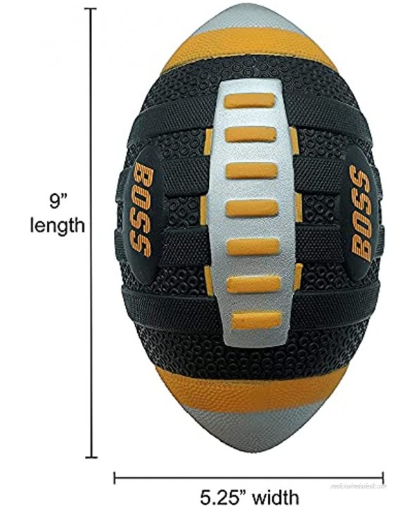 LMC Products BOSS Foam Football -Our Mini Football is a Soft Football for Kids -Each Quality Kids Football is 9” – Jr Small Football Orange