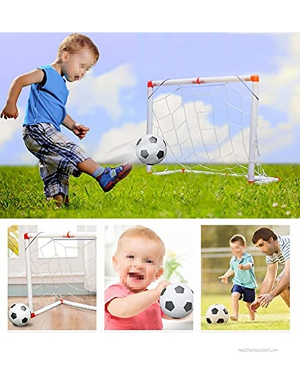 NUOBESTY Soccer Goal Toy Mini Soccer Goal Set Soccer Goal Door Football Door with Ball Net Air Pump for Kids