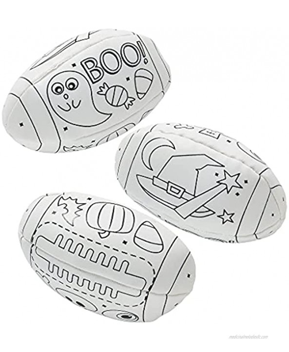 Shree 12 PC Color Your Own Halloween Footballs
